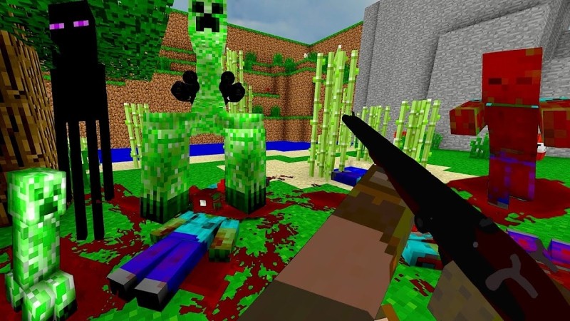 Моддер превратил Minecraft в Doom Eternal: стрельба с двух рук и враги с пушками