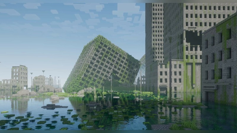 В Minecraft построили постапокалиптический город — игра стала похожа на Fallout