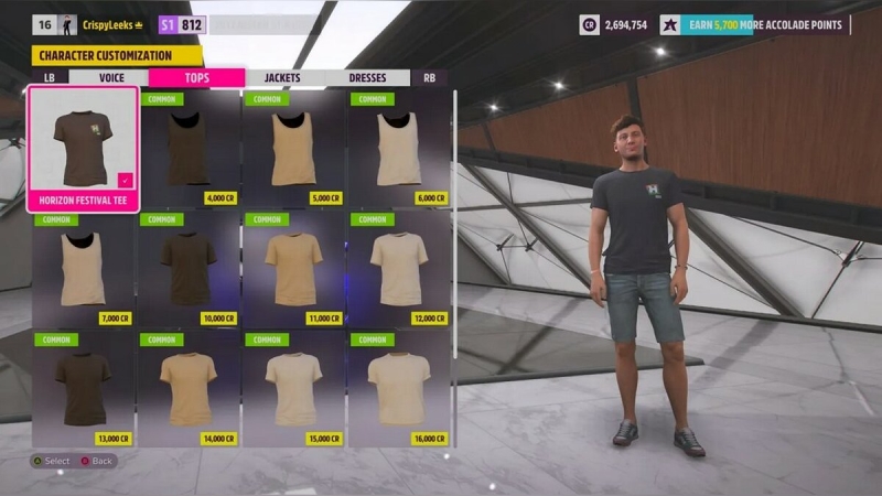 Как изменить внешний вид и одежду персонажа в Forza Horizon 5