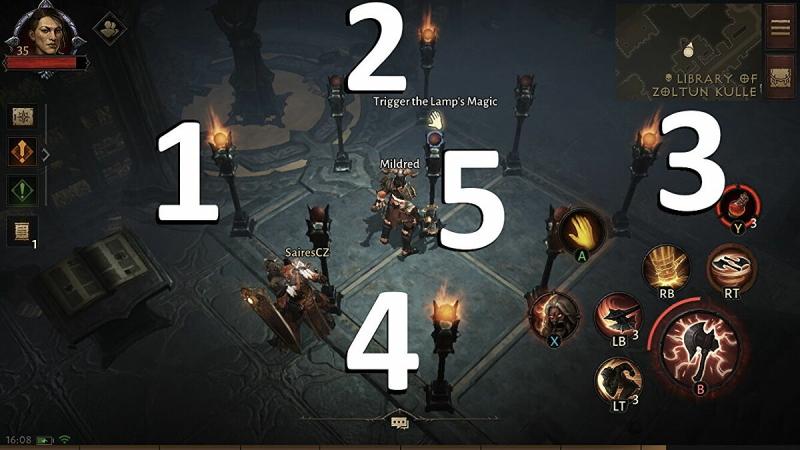 Как выполнить задание  «Потерянные руны», решить головоломки с девятью лампами и зеркалами в Diablo Immortal