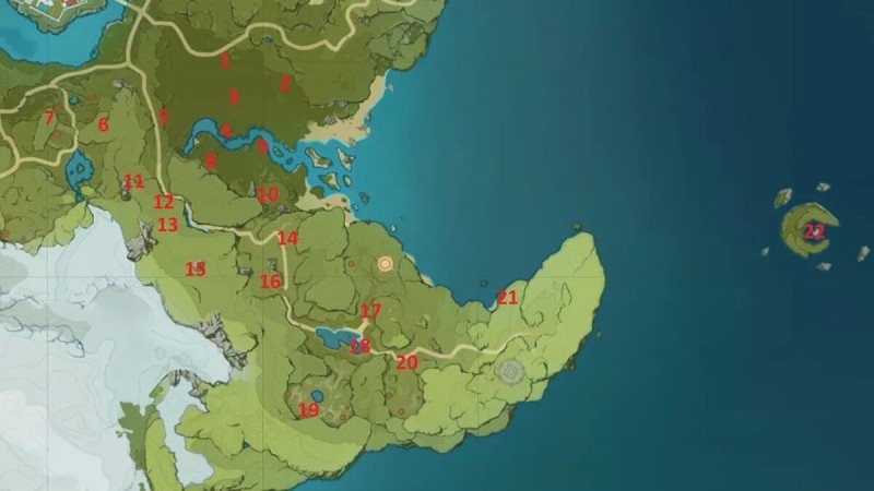 Карта месторасположения всех анемокул мира в Genshin Impact — гайд