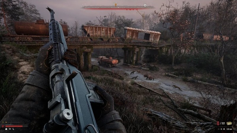 Появились новые скриншоты геймплея S.T.A.L.K.E.R. 2: Heart of Chornobyl — на них показали мост и лодку