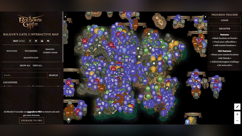 Интерактивная карта Baldur's Gate 3: где найти и как пользоваться